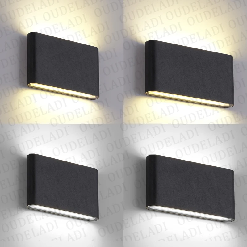 Outdoor Waterproof IP65 6W 12W COB LED Porch Lights Modern Indoor Decor Up Down Dual-Head Aluminum Wall Lamp AC85-265V