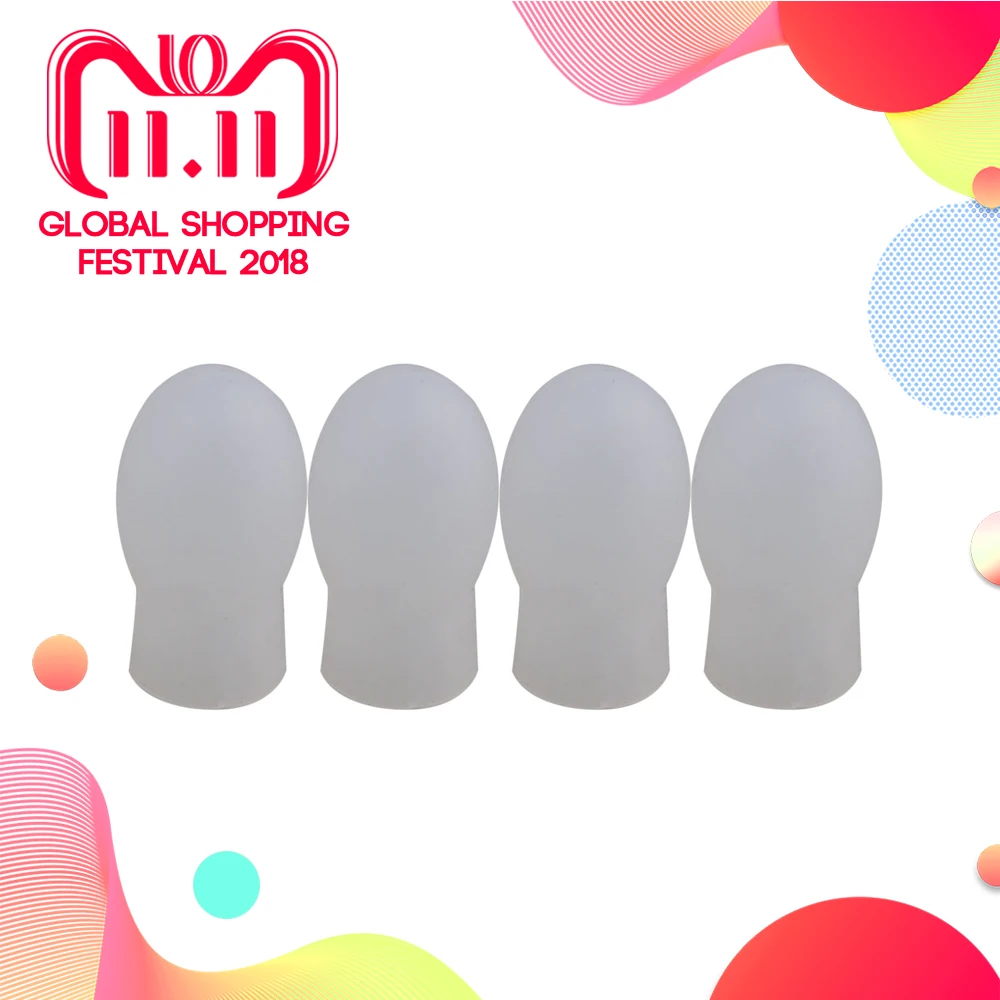 

Yibuy 0.8x0.6inch White Rubber Oval Drumstick Practice Silent Tips Percussion Accessory Pack of 4