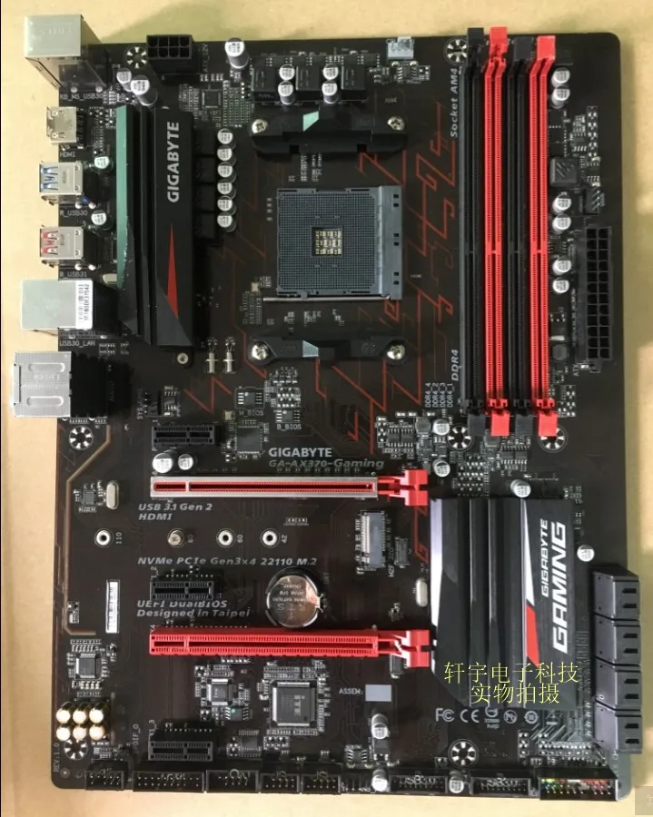 Материнская плата AM4 для Gigabyte оригинальная б/у настольного ПК X370 DDR4 USB3.0 SATA3 |