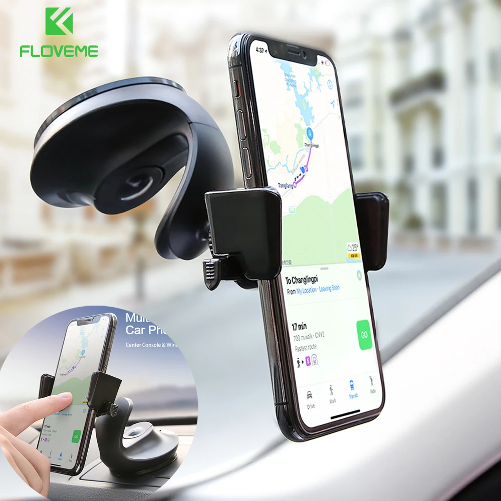 

FLOVEME Windshield Car Phone Holder For iPhone XS MAX Dashboard 360 Rotation Mount Phone Stand Car Holder For Samsung Xiaomi Mi9