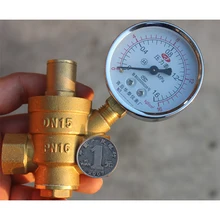 Латунь воды Давление редуктор регулятора DN15 ДНЯО 1/" Регулируемый с манометром метр PN 16 для гидравлических нестабильности/очиститель воды