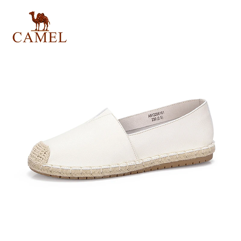 

CAMEL New Women Casual Flat White Shoes Women Shallow Fashion Low Flat Single Shoes Simple Soild Comfort Mother Shoes For Girls