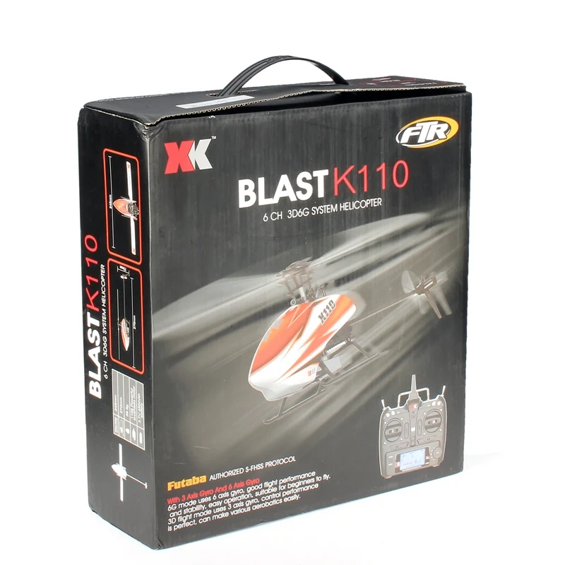 xk k110 blast 6ch brushless 3d6g system rc helicopter bnf