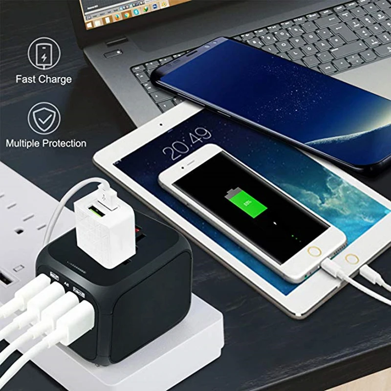 Wearpai International Travel charging adapter Универсальный адаптер 3USB с 3 4a адаптером питания
