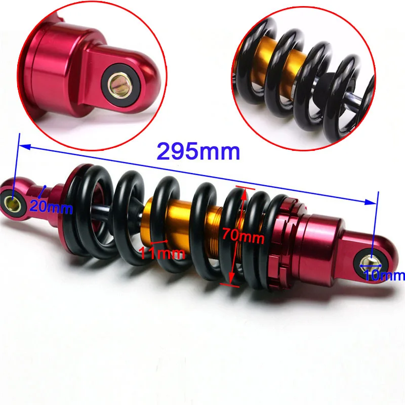 TDPRO 295mm Rear Shock Absorber Motorcycle Suspension For 140cc 150cc 160cc Dirt Pit Bike Pister