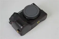 Новинка PU кожа Половина чехол для sony ILCE-A6500 A6500 цифровой a6500 Камера коричневый/черный/Кофе