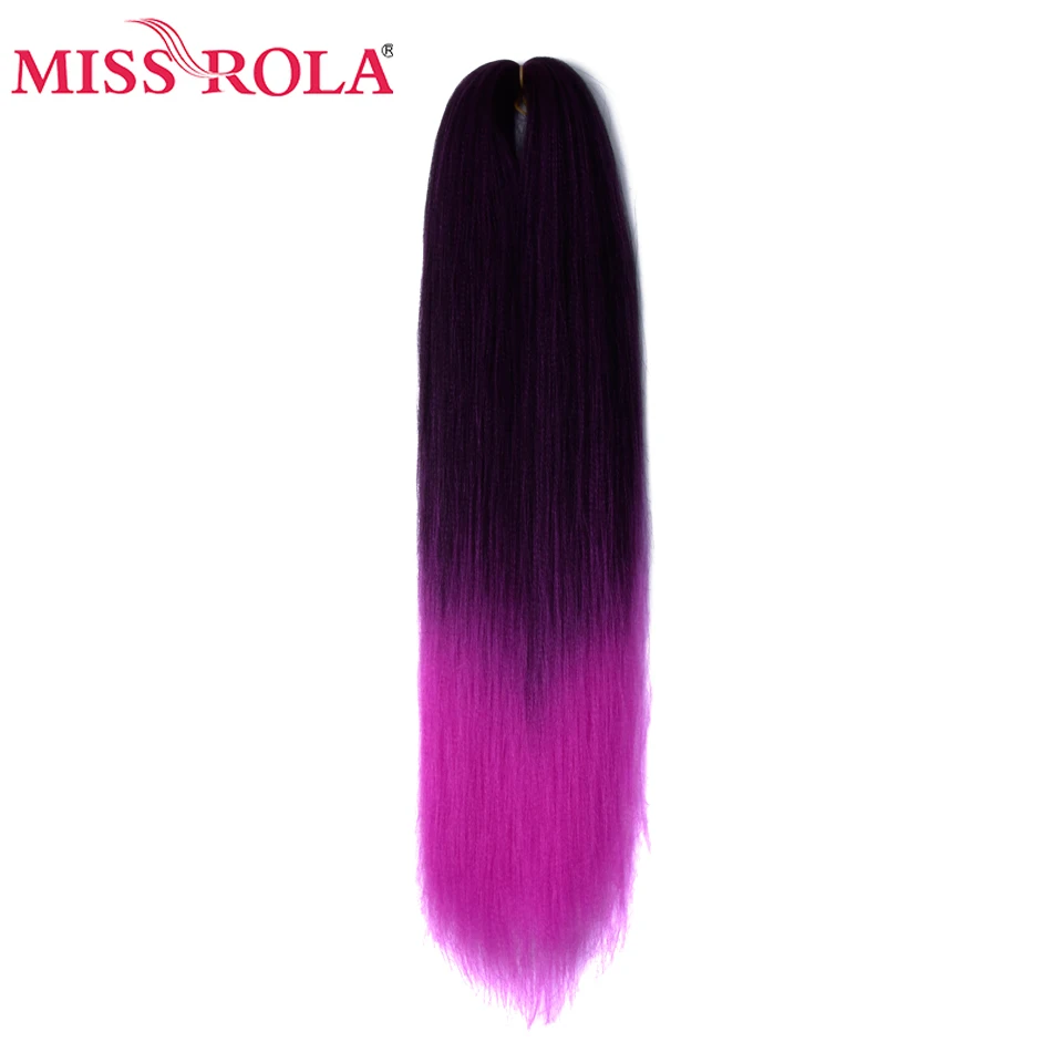 Miss Rola Yaki Straight Synthetic Hair Extension Pre Scretched Crochet Jumbo Braids Kanekalon Hair Braiding 24 Inches 100g