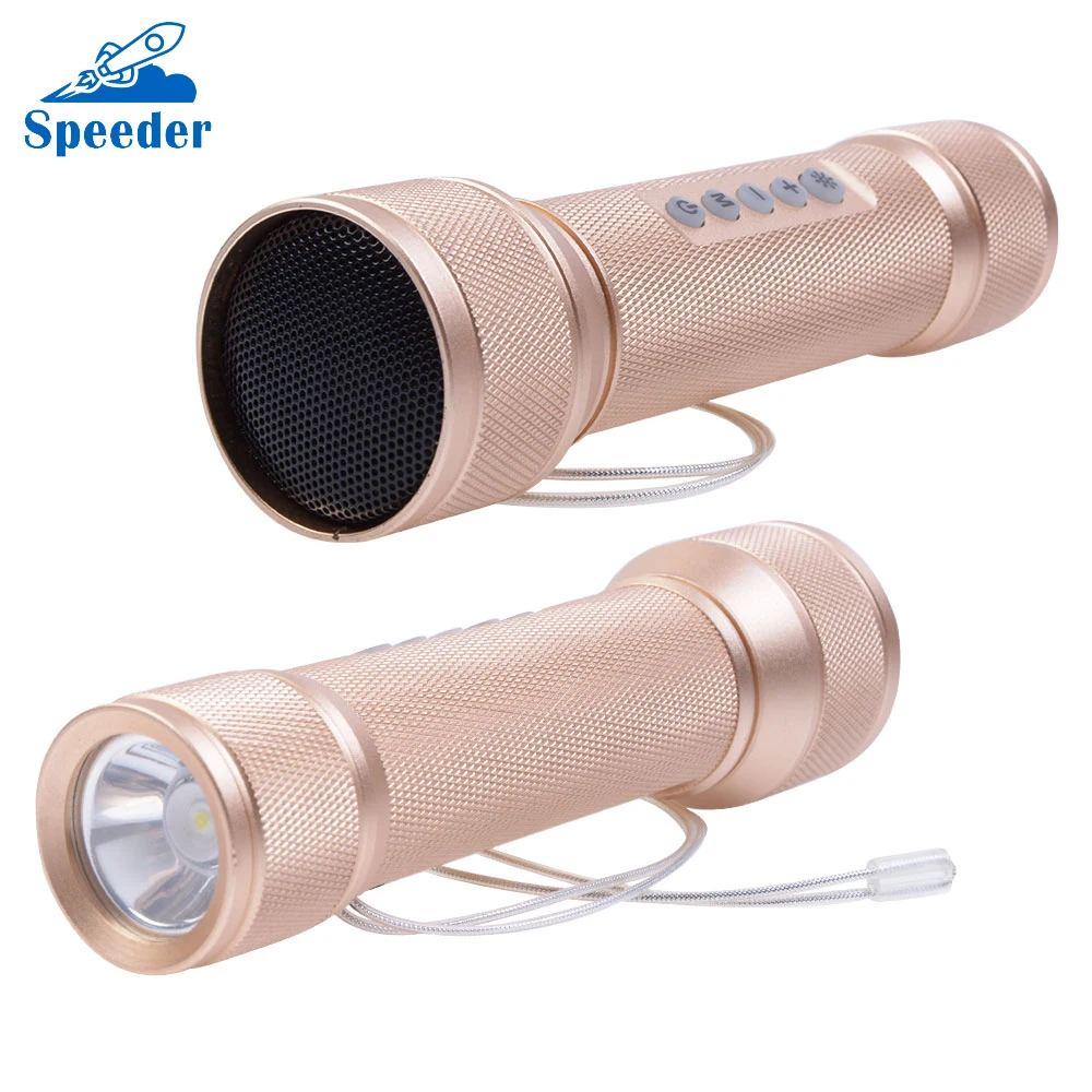 

Multifunctional 2 in 1 Bike Bluetooth Speaker/LED Torch Support TF Card/Music/FM Radio For Outdoor Bicycling Climbing Hiking