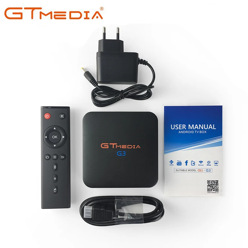 

[Genuine] GTMEDIA G3 S905X Android 7.1.2 TV BOX 2GB RAM 16GB ROM Quad Core Smart 4Kx2K HD 2.4G Built-in Wifi Set TV Box PK H96