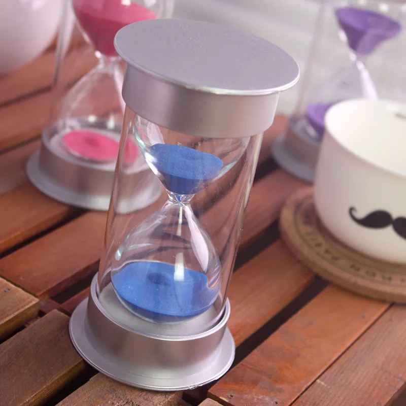 10/15 minute crystal hourglass, creative craft ornaments, child safety plastic timer 10/15 minute crystal hourglass, creative craft ornaments, child safety plastic timer