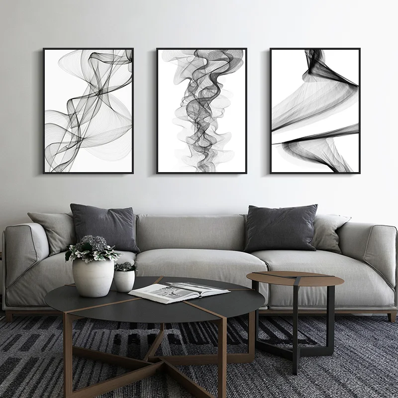 

SD LINLEEHON Abstract Ins Black and White Canvas Printing Paintings Posters Wall Art Pictures for Living Room Home Decor