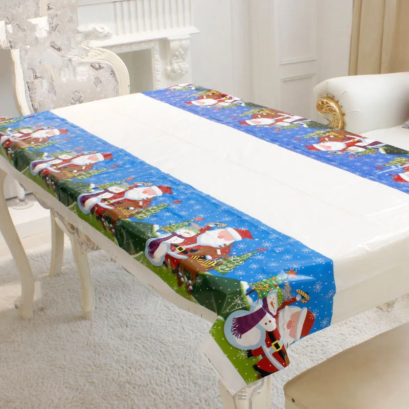 Merry Christmas Rectangular Tablecloth Kitchen Dining Table Covers Decorations for Home Natal Noel New Year Decoration | Дом и сад