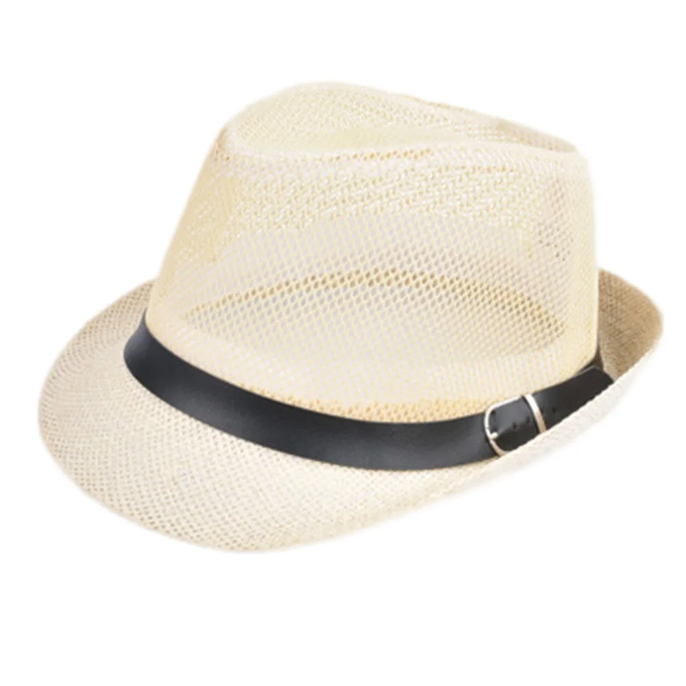 Summer Straw Bucket Hat For Male Jazz Visor Cap For Gentleman Dad Hat