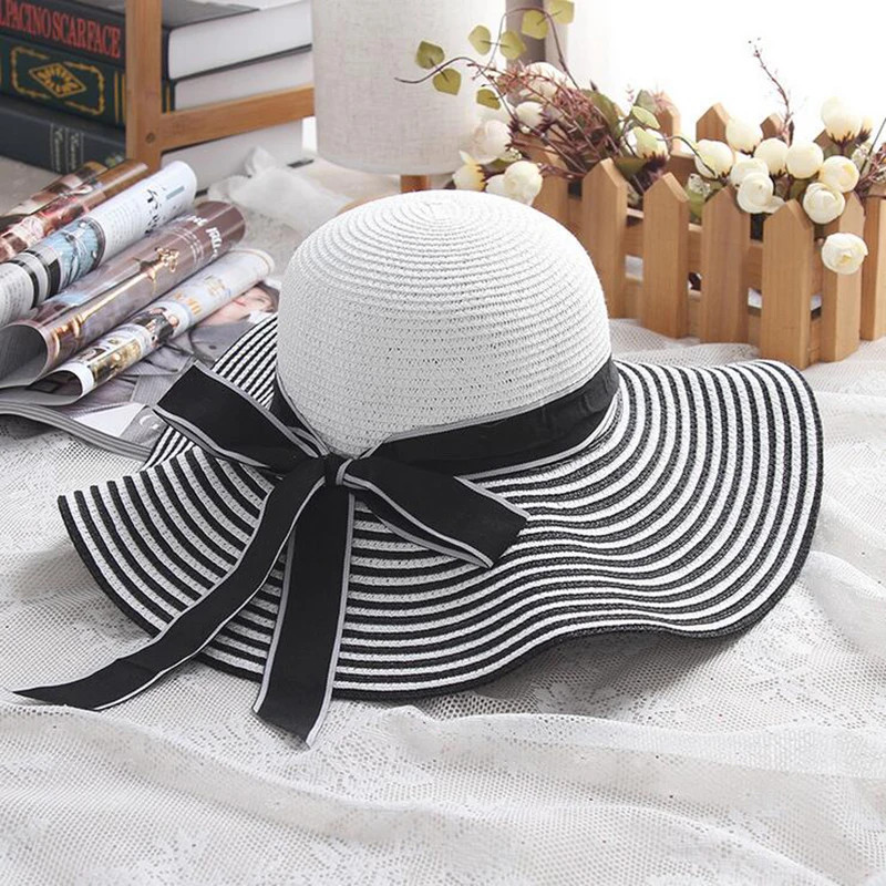 Шляпа от солнца Seioum в стиле Хепберн женская модная пляжная Соломенная Панама с