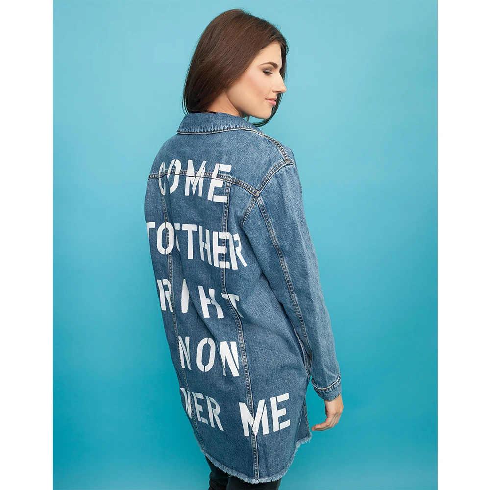Удлиненная джинсовая куртка для девушки Gloria Jeans GJC003453|jackets jeans for women|jacket jeanscoated women |