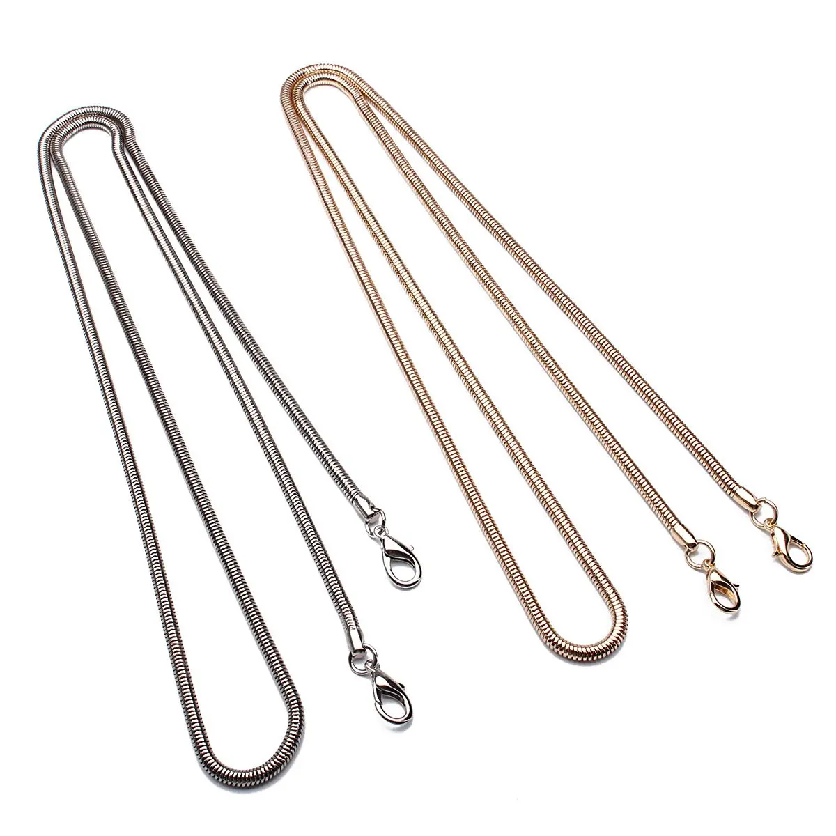 

110CM Stainless Steel DIY Purse Chain Strap Handle Copper Shoulder Belts Bag Metal Replacement Straps Hand Bag Parts Accessories