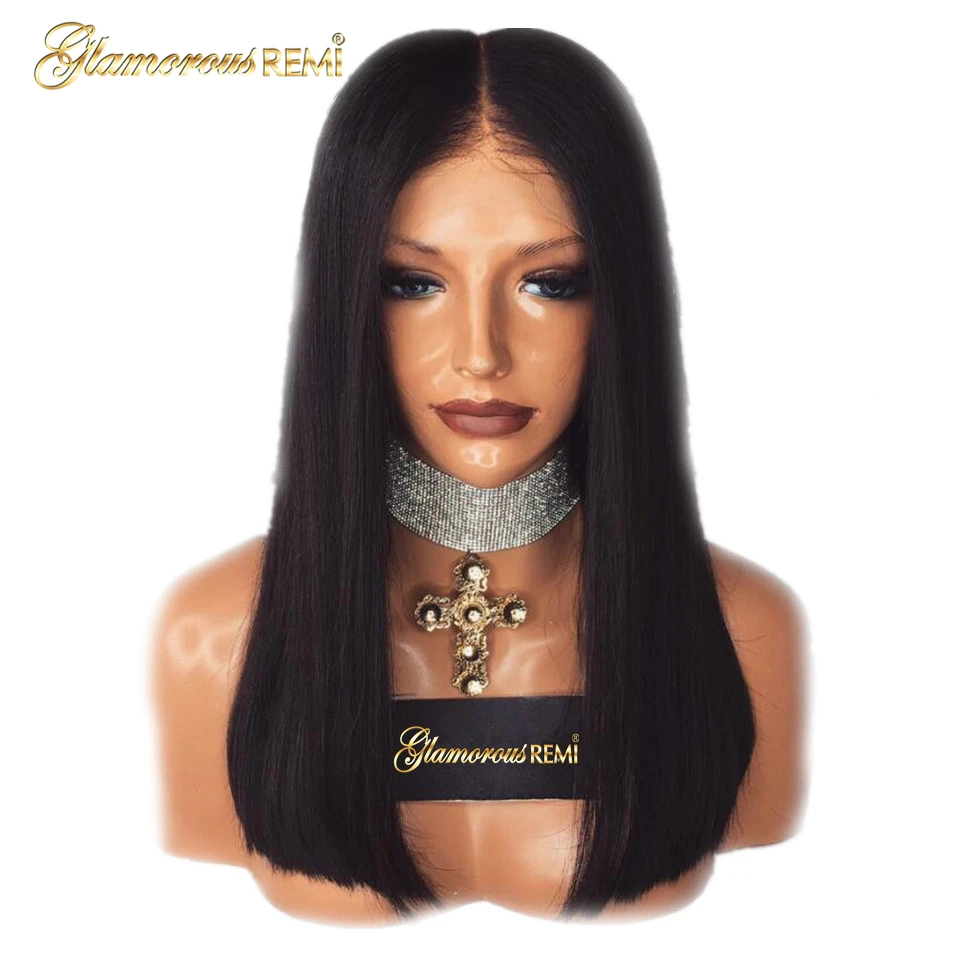 

New Glueless Bob Wig Brazilian Straight Short Lace Front Human Hair Wigs For Black Women Pre Plucked With Baby Hair Black Women