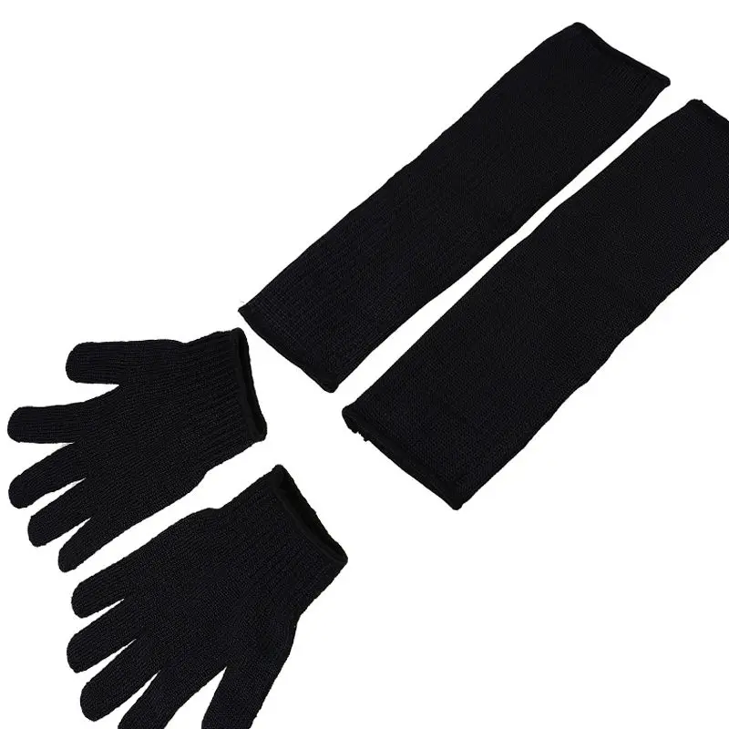 

Safurance Safety Cut Proof Stab Resistant Steel Mesh Hand Arm Protection Gloves + Sleeves Workplace Safety
