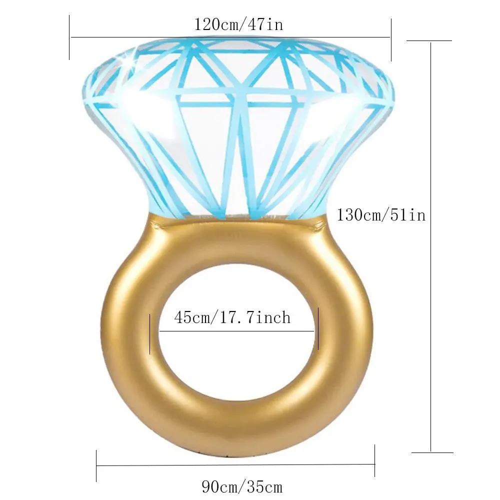 Алмазное кольцо надувной плавательный бассейн плавающий плот, для девичника или помолвки на открытом воздухе вечерние игрушки для отдыха для взрослых детей