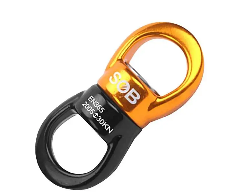 

10 Pcs 30KN Outdoor Professional Rock Climbing Swivel Ring Rotary Connector for Rock Climbing Mountaineering Outdoor Rescue