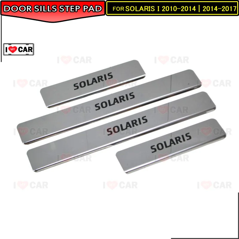 

Door sills for Hyundai Solaris I 2010-2014 | 2014-2017 scuff plate guard stainless protector sticker car styling decoration
