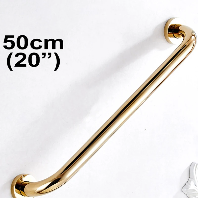 700Brass Bathroom Shower Assist Grab Bar, 50cm, Polished Gold Finish, Solid Brass, Idea for Home / Hotel / Motel / Hospital