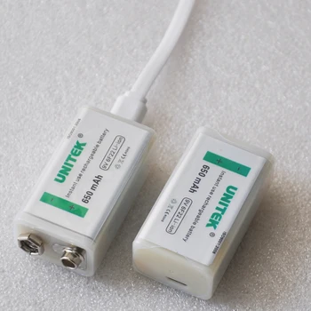 

1-4PCS USB 9V rechargeable battery 650mAh 6F22 lithium ion cell for microphone Guitar EQ smoke alarm universal meter multimeter