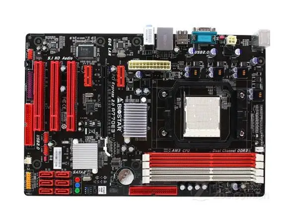 Б/у оригинальная 770 материнская плата для Biostar A770E3 DDR3 Socket AM3 платы 16 Гб USB2.0 телефонной платы, Протестировано