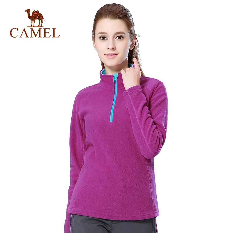 CAMEL Outdoor Fleece Hiking Jacket Men Women Autumn Winter Windbreaker Thick Warm Softshell Jacket Mountaineering Camping Coat