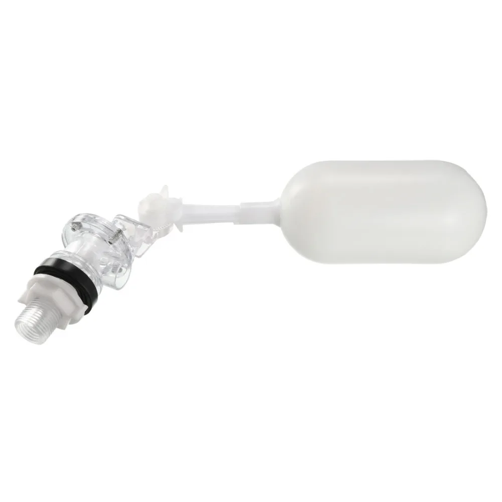 

UXCELL 1/2inch 3/4inch Float Valve Ball Male Thread Liquid Water Level Sensor Plastic Float Valve with Transparent Connection