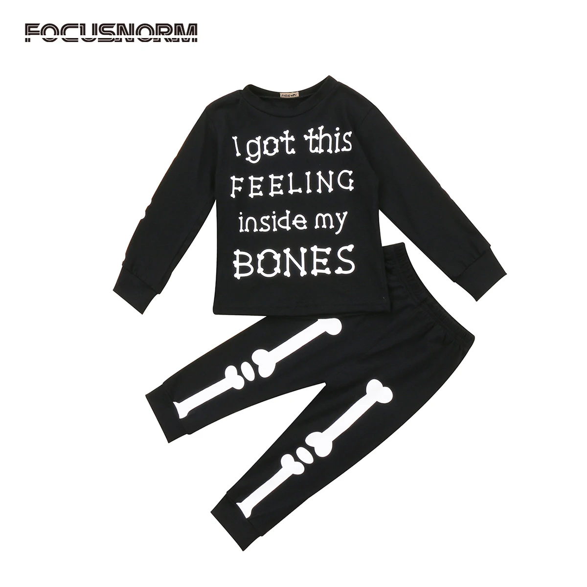 Комплект из 2 предметов: футболка на Хэллоуин + длинные штаны Осенний теплый