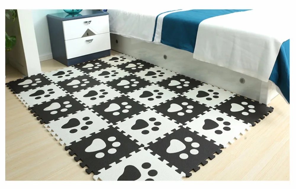 Cena 10 sztuk zestaw dziecko piankowa mata do zabawy z puzzli eva zablokowane płytki indeksowania dywan każdy 30x30x1cm Pop out łapy zabawki dla Unisex kojec...