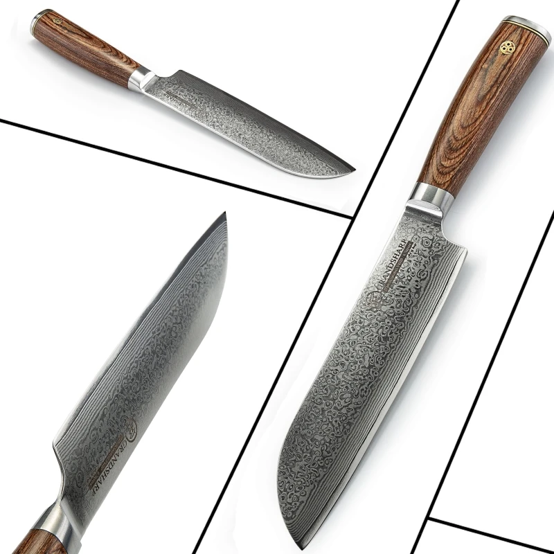 Нож Santoku vg10 из японской дамасской стали инструменты для нарезки суши сашими
