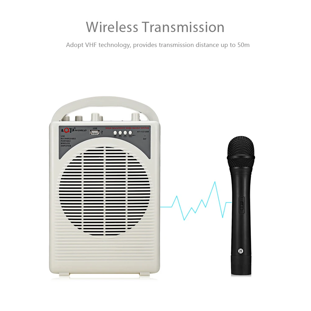 AQTA AT-112USB портативный голосовой усилитель беспроводной ручной микрофон для Guider Teacher