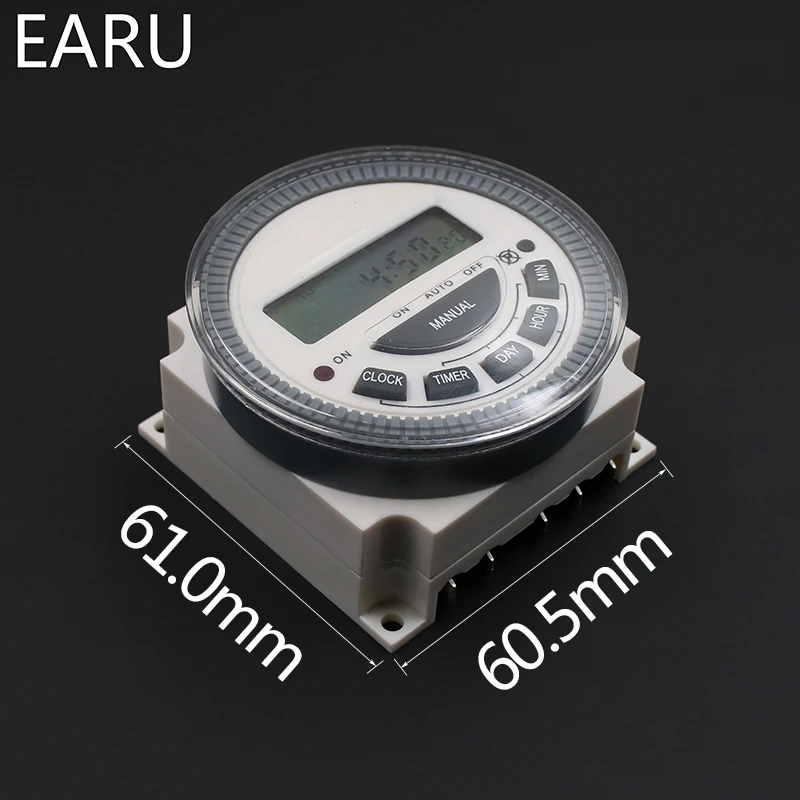 Цифровой таймер EARU TM619 AC 220 В 230 в 240 с ЖК дисплеем программируемое реле времени UL 16