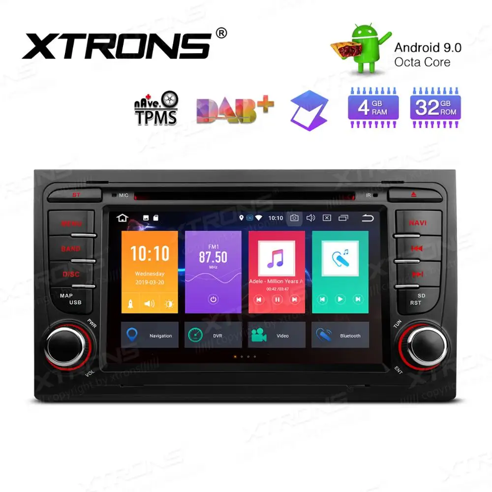 Excellent XTRONS 7" Android 9.0 Octa Core 4GB RAM 32GB ROM Car DVD Player GPS Navigation for Audi A4 S4 B6 B7/RS4 2002-2008 for SEAT Exeo 0