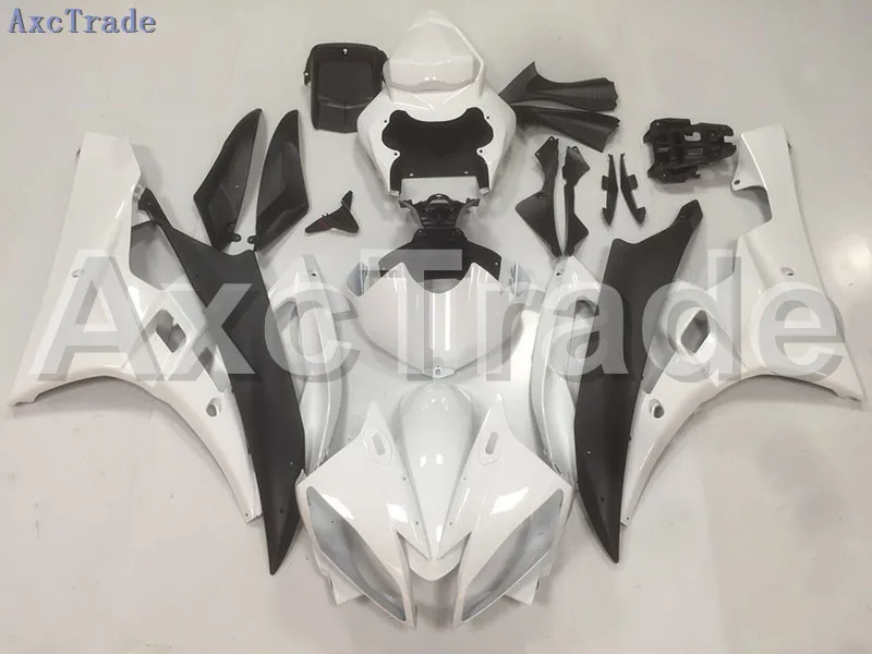 

Motorcycle Fairings Kits For Yamaha YZF600 YZF 600 R6 YZF-R6 2006 2007 06 07 ABS Injection Fairing Bodywork Kit White Black B42