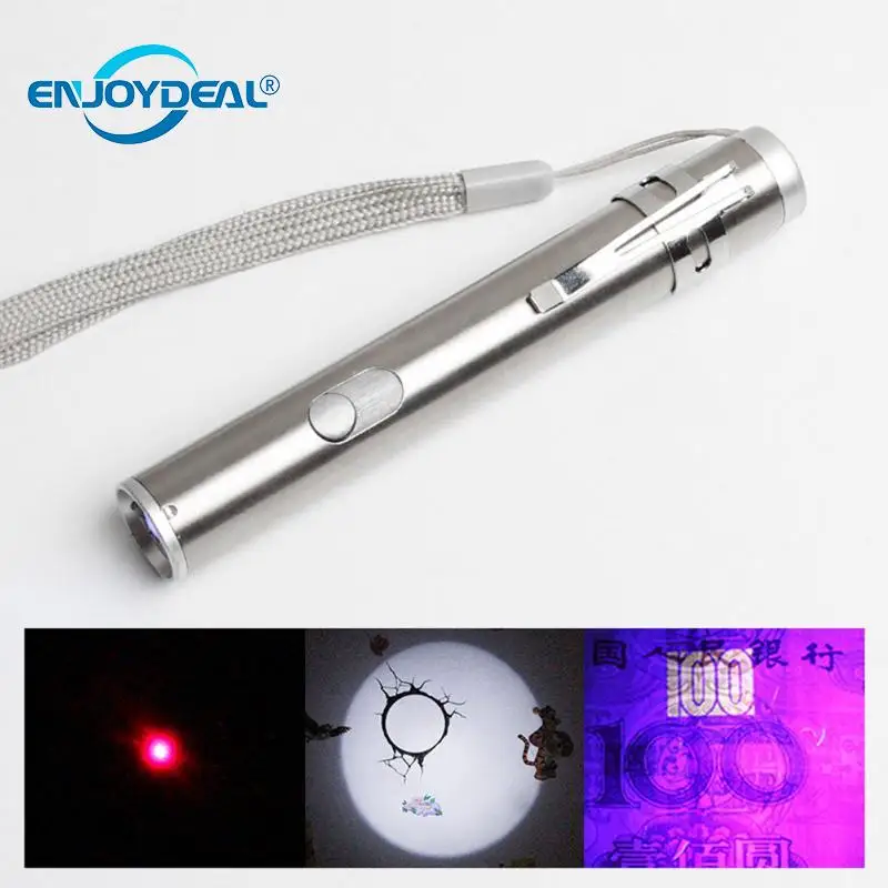 

Outdoor LED Light 3in1 / 2in1 Mini Multifunction USB Rechargeable Powerful LED Flashlight Laser UV Torch Pen Flashlight