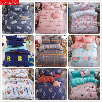 

3/4 pcs Bedding Set Adult Kids Child Single Twin Full Double Queen King Big Size Duvet Cover Soft Cotton Bed Linen Bedspreads 2m