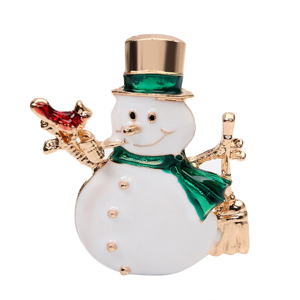 

Fashion Unisex Christmas Snowman Shape Brooch Pin Dress Scarf Handbag Accessory