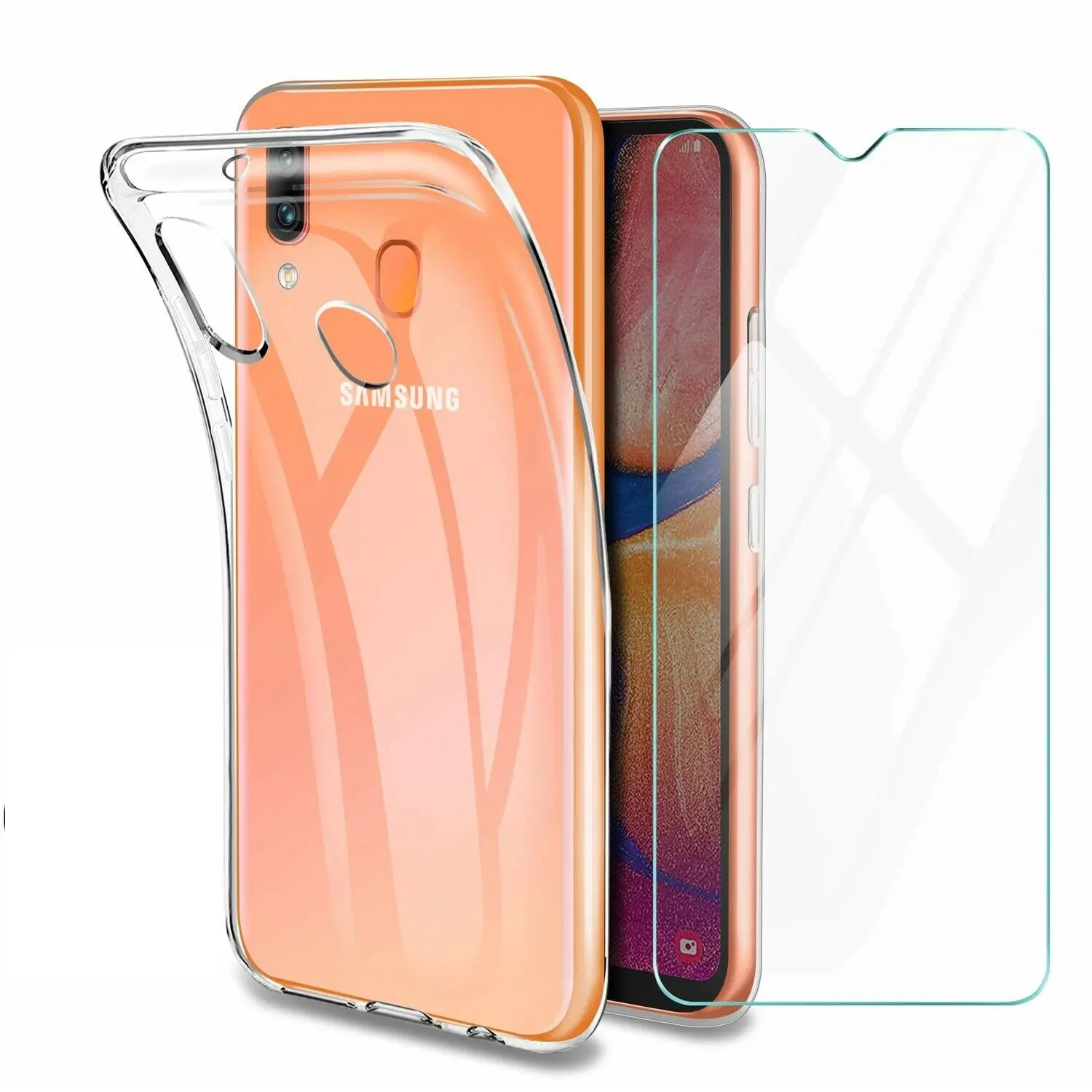 Capa Macia De Gel Para Samsung Galaxy A20e Pel cula De Vidro 