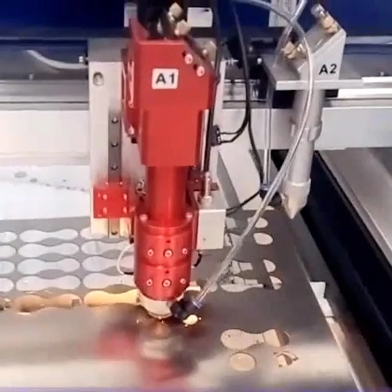 

China manufacturer 4*8 feet double heads dual function laser metal cutting machine woo acrylic glass engraving machine