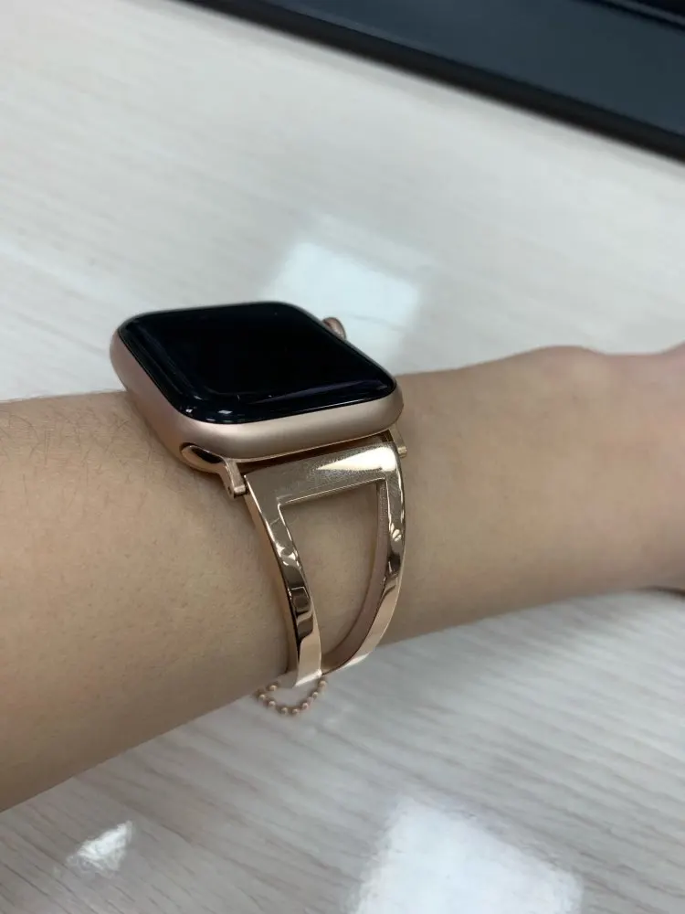 Feminine Apple Watch 9 Band Dainty Rose Gold Apple Watch 9 Strap, Women  iWatch Bracelet, Plus-size Apple Watch Wristband Apple Watch Armband