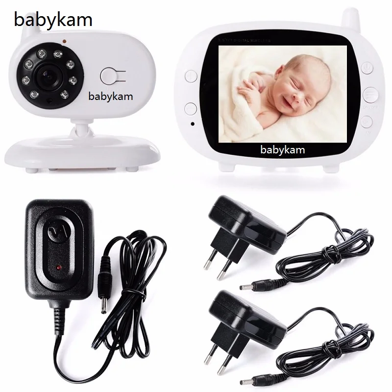 

babykam baby monitor with camera video nanny 3.5''LCD IR Night Vision video intercom 4 Lullabies Temperature Monitor baby sitter
