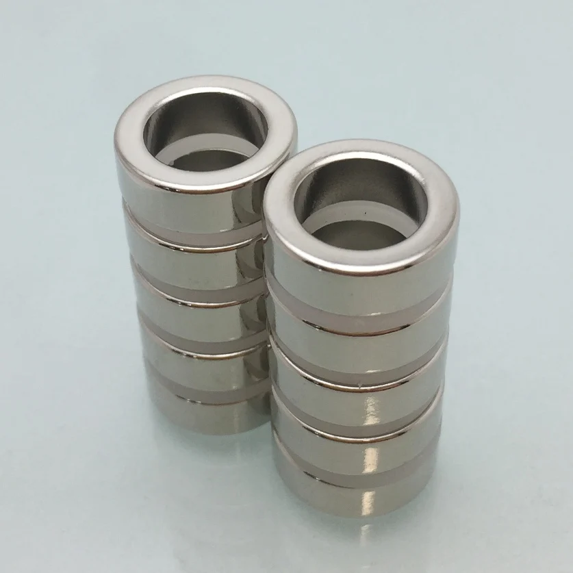 XICIMAG Высокое качество 500 шт. Dia15-10x5mm Нео NdFeB супер сильный неодимовый магнит с отверстием, круглый магнит с отверстием