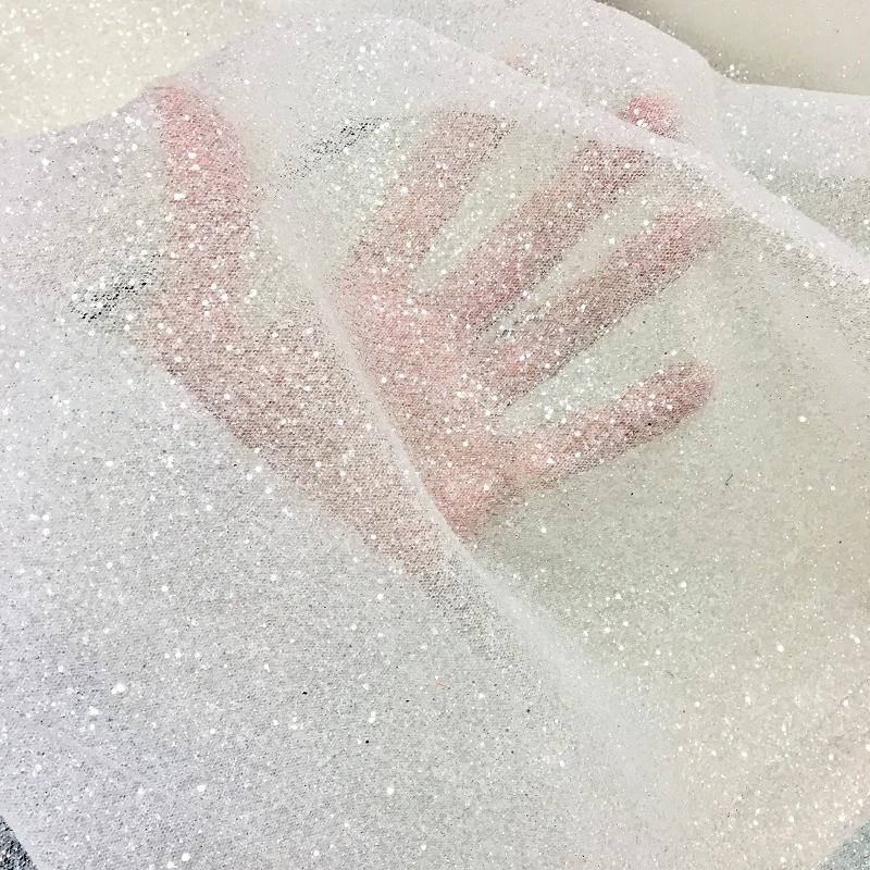 Блестящая Алмазная блестящая сетчатая ткань свадебное платье стразы на сетке Снежинка ткань трендовая сверкающая Ткань для шитья своими руками