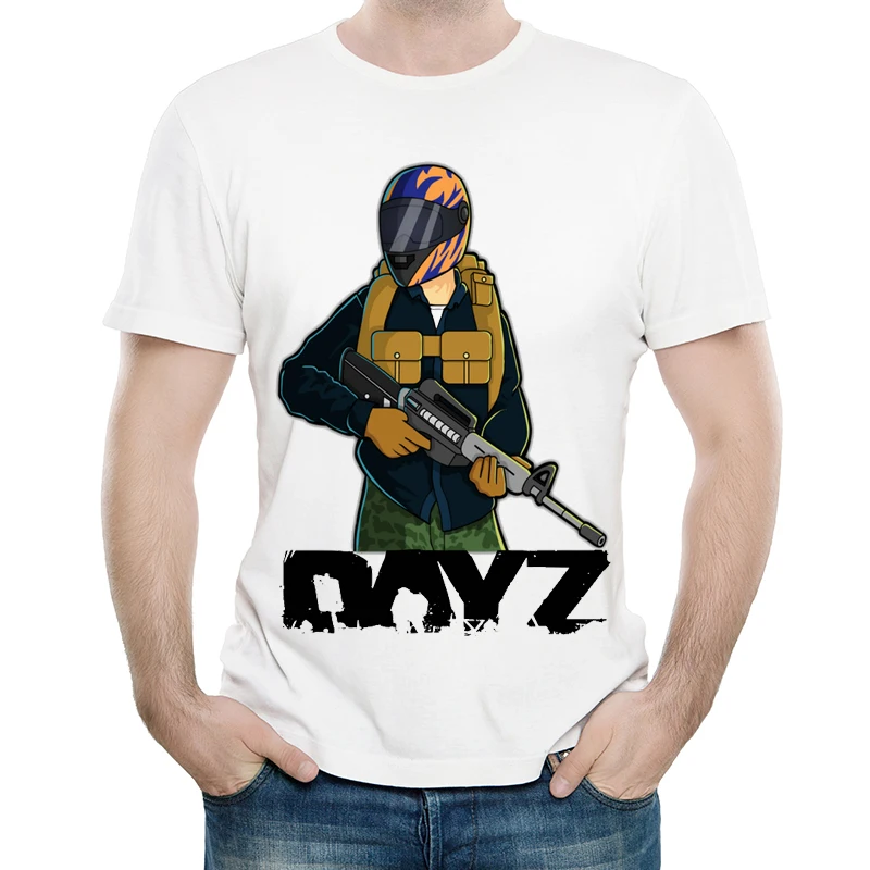 Dayz футболка белого цвета Мужская модная с коротким рукавом логотипом майки