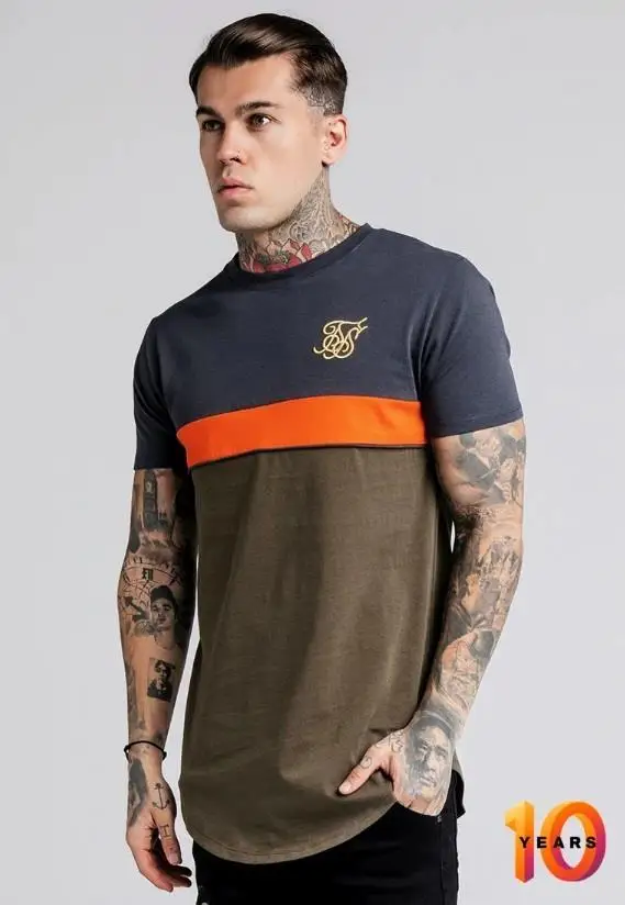 SikSilk темно-синяя и Haki Футболка мужская