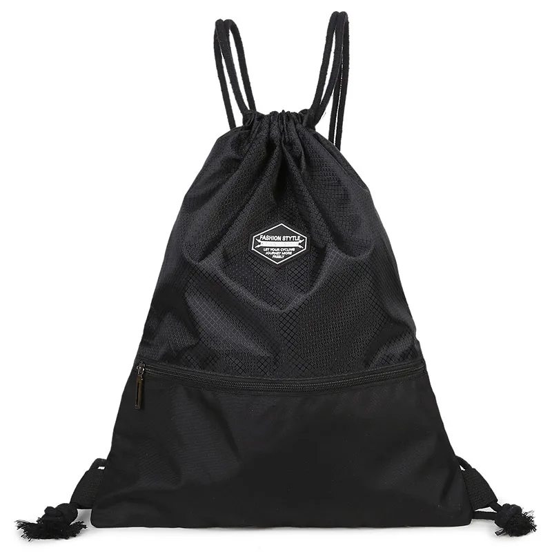 

Likros Drawstring Backpack String Bag Sports Waterproof Sackpack Gymsack Gym Cinch Sack LK169