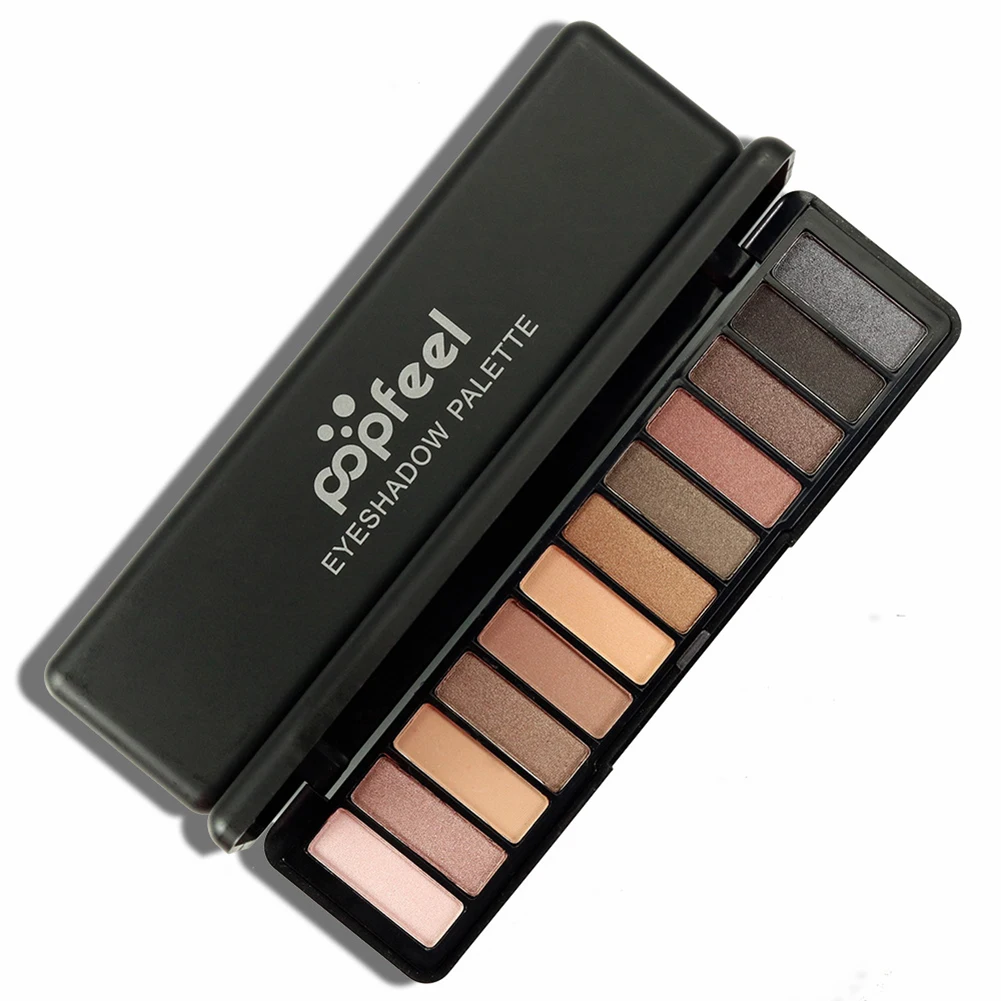 

12 Colors Eye Shadow Cosmetic Long Professional Makeup Glitter Eye Shadow Palette Natural